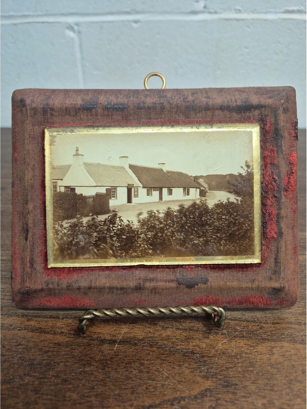 Antique Robert Burns Birthplace Photo Frame Scotland c.1895